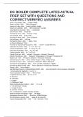 DC BOILER COMPLETE LATES ACTUAL PREP SET WITH QUESTIONS AND CORRECT&sol;VERIFIED ANSWERS