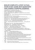 BOILER COMPLETE LATEST ACTUAL EXAM STUDY GUIDE WITH QUESTIONS AND CORRECT&sol;VERIFIED ANSWERS