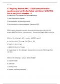 CT Registry Review &lpar;MIC&rpar; &lpar;2025&rpar; comprehensive questions and verified detailed solutions &lpar; MULTIPLE CHOICES&rpar; &vert;100&percnt; CORRECT&excl;&excl;