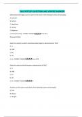 TAUC RESTUDY QUESTIONS AND VERIFIED ANSWERS