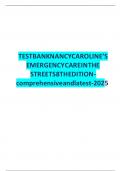Test Bank For Nancy Caroline&rsquo;s Emergency Care in the Streets&comma; 9th Edition by Nancy Caroline&comma; All Chapters 1 - 53 LATEST