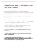 Enlisted PPME Block 5 - Self-Defense Exam with correct Answers