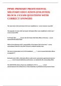 PPME-PRIMARY PROFESSIONAL MILITARY EDUCATION &lpar;ENLISTED&rpar; BLOCK 2 EXAM