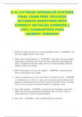 S-12 CITYWIDE SPRINKLER SYSTEMS  FINAL EXAM PREP 2025&sol;2026  ACCURATE QUESTIONS WITH  CORRECT DETAILED ANSWERS &vert;&vert;  100&percnt; GUARANTEED PASS   <NEWEST VERSION> 
