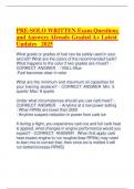 PRE-SOLO WRITTEN Exam Questions and Answers Already Graded A&plus; Latest Updates 2025&period;