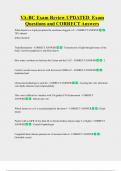VA-BC Exam Review UPDATED  Exam  Questions and CORRECT Answers 
