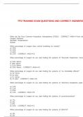 TFS TRAINING EXAM QUESTIONS AND CORRECT ANSWERS SOG MIDTERM