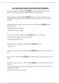 LCHI 466 FINAL EXAM QUESTIONS AND ANSWERS
