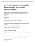 PN Virtual ATI predictor &lpar;Green Light&rpar; Exam Questions With Accurate Solutions Rated A&plus;