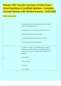 Pearson VUE&colon; Casualty Insurance Practice Exam &sol; Actual Questions & Certified Solutions &sol; Complete Accurate Quizzes with Verified Answers &sol; 2025-2026  
