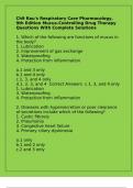 Ch9 Rau's Respiratory Care Pharmacology&comma; 9th Edition Mucus-Controlling Drug Therapy Questions With Complete Solutions