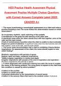 HESI Practice Health Assessment Physical  Assessment Practice Multiple Choices Questions  with Correct Answers Complete Latest 2025  GRADED A&plus; 