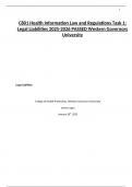 C801 Health Information Law and Regulations Task 1&colon; Legal Liabilities 2025-2026 PASSED Western Governors University