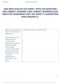  WGU D220 OA TEST BANK 1 WITH 230 QUESTIONS  AND CORRECT ANSWERS &lpar;100&percnt; CORRECT ANSWERS&rpar; D220  OBJECTIVE ASSESSMENT 2025 TEST BANK V1 GUARANTEED  PASSGRADED A&plus; 