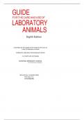GUIDE FORTHECAREANDUSEOF LABORATORY ANIMALS Eighth Edition Test bank