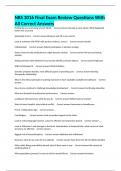 NRS 3016 Final Exam Review Questions With All Correct Answers