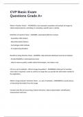 CVP Basic Exam Questions Grade A&plus;