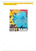 Test bank Varcarolis' Foundations of Psychiatric-MentalHealth Nursing, 9th Edition Test Bank Complete | LATEST