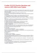 Cardiac NCLEX Practice Questions and Answers 2025-2026 Latest Update