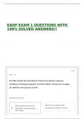 EADP EXAM 1 QUESTIONS WITH 100&percnt; SOLVED ANSWERS&excl;&excl;