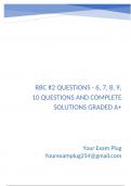 RBC Test -2  Questions and Complete Solutions Graded A&plus; Package Deal
