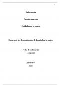 ENSAYO -DETERMINANTES DE LA SALUD EN LA MUJER