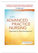 Test Bank for Advanced Practice Nursing&colon; Essentials for Role Development &lpar;5th Edition&rpar; by Lucille A&period; Joel