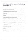 ICT Chapter 1&period; The nature of technology&period; Inside the CPU Questions and Answers Graded A&plus;
