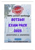 BOT2601 EXAM PACK 2025 &lpar;QUESTIONS WITH ANSWERS&rpar;
