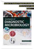 TEST BANK For Textbook Of Diagnostic Microbiology&comma; 6th Edition By Connie R&period; Mahon&comma; Verified Chapters 1 - 41&comma; Complete Newest Version  updated 2025
