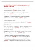 Virginia life and Health Final Exam Questions and  Answers 100&percnt; Pass 