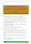 Wildland FIREFIGHTER TEST QUESTIONS AND ANSWERS 100&percnt; PASS