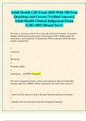 Adult Health CJE Exam 2025 With 100 Prep  Questions and Correct Verified Answers&vert;  Adult Health Clinical Judgement Exam  &lpar;CJE&rpar; 2025 &lpar;Brand New&excl;&rpar;