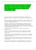 FOUNDATIONS OF NURSING COOPER GOSNELL CHAPTER 9 STUDY GUIDE FOR QUESTIONS WITH COMPLETE ANSWERS 2025
