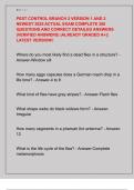 PEST CONTROL BRANCH 2 VERSION 1 AND 2  NEWEST 2025 ACTUAL EXAM COMPLETE 300  QUESTIONS AND CORRECT DETAILED ANSWERS  &lpar;VERIFIED ANSWERS&rpar; &vert;ALREADY GRADED A&plus;&vert;&vert;  LATEST VERSION&excl;&excl;