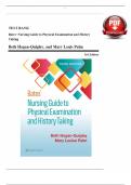 TEST BANK For Bates' Nursing Guide to Physical Examination and History Taking&comma; 3rd International Edition By Beth Hogan-Quigley&semi; All Chapters 1 - 24&comma; Verified Newest Version