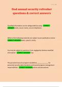 Dod annual security refresher questions & correct answers