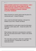 HOSA NURSING ASSISTANT EXAM VERSION 1 AND 2  NEWEST 2025 ACTUAL EXAM COMPLETE 200  QUESTIONS AND CORRECT DETAILED ANSWERS  &lpar;VERIFIED ANSWERS&rpar; &vert;ALREADY GRADED  A&plus;&vert;&vert;LATEST VERSION&excl;&excl; 