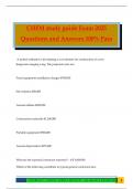 CHFM study guide Exam 2025 Questions and Answers 100&percnt; Pass