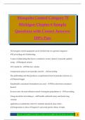 Mosquito Control Category 7F Michigan Chapter 6 Sample Questions with Correct Answers 100&percnt; Pass
