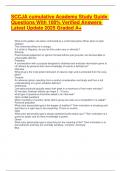 SCCJA cumulative Academy Study Guide Questions With 100&percnt; Verified Answers Latest Update 2025 Graded A&plus;&period;