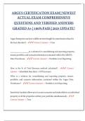 RGUS CERTIFICATION EXAM &vert; NEWEST ACTUAL EXAM COMPREHENSIVE QUESTIONS AND VERIFIED ANSWERS GRADED A&plus; &vert; 100&percnt; PASS &vert; 2025 UPDATE&excl;