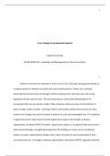  1 Care Setting Environmental Analysis Capella University NURS-FPX6210- Leadership and Man