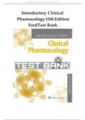Test bank for Introductory Clinical Pharmacology 12th Edition Ford Test Bank &vert; LATEST