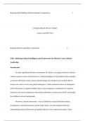 Running head&colon; Building Global Leadership Competencies                                    