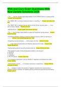 NHA and Core Exam Questions With New Update Solutions 2025