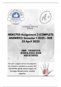 HRM3705 Assignment 3  &lpar;COMPLETE ANSWERS&rpar; Semester 1 2025 &ndash; DUE 25  April 2025&semi; 100&percnt; trusted&comma; comprehensive and complete reliable solution with clear explanation 