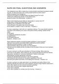 NURS 225 FINAL QUESTIONS AND ANSWERS