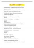 PILATES ANATOMY EXAM QUESTIONS AND ANSWERS