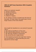 HESI A2 A&P Exam Questions With Complete Solutions